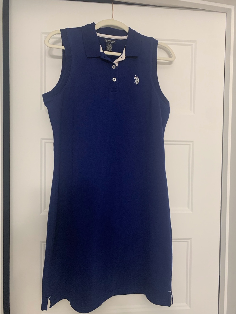 U.S. Polo Assn. Navy Sleeveless Polo Cotton Dress